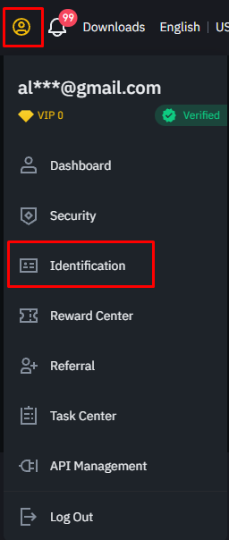 Verification on Binance