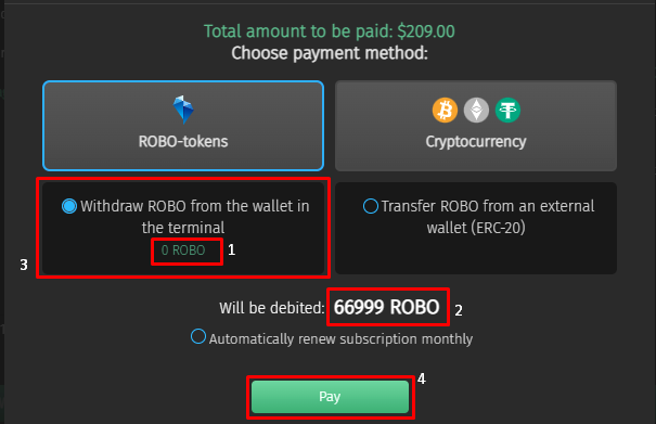 crypto trading on the Cryptorobotics platform