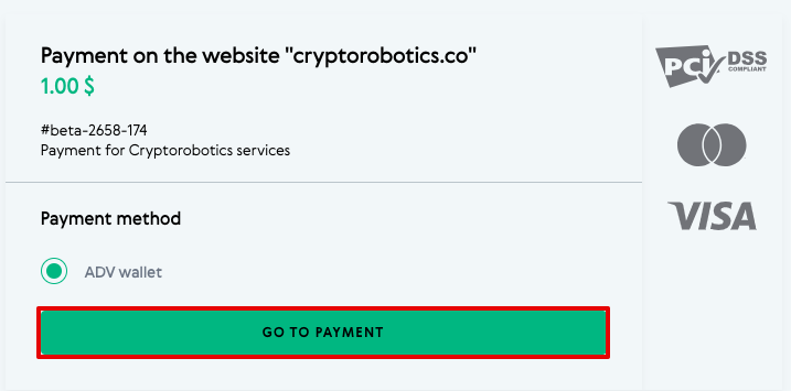 Payment system on Cryptorobotics